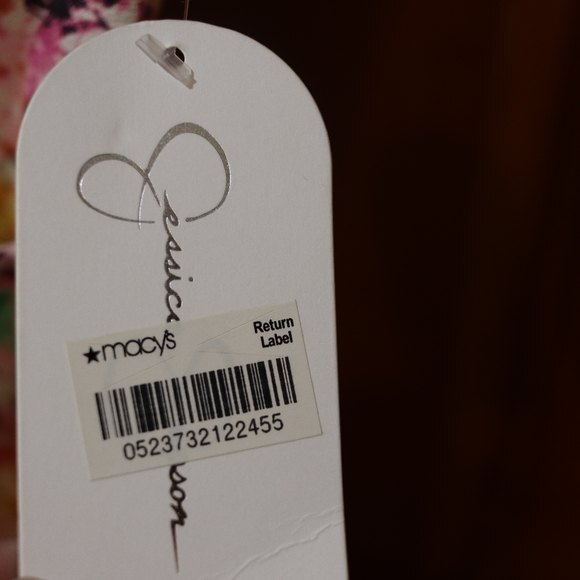 Jessica Simpson Pink Floral Career Midi Wiggle Dress NWT 14 - Picture 11 of 14